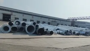 Горячеоцинкованные стальные элементы для монопольных опор связи