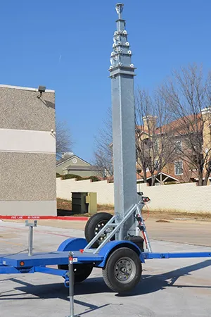 Передвижная базовая станция (ПБС, COW) / переносная телескопическая мачта связи