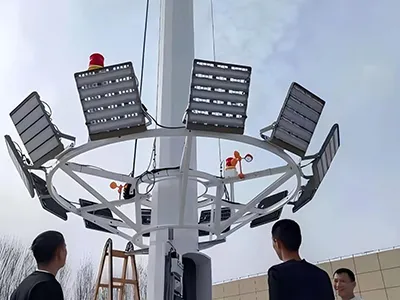 Трубчатая (одностоечная) высокомачтовая опора освещения